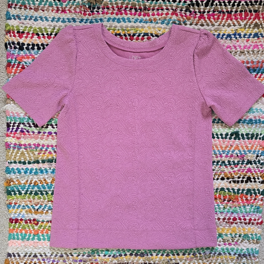 Textured Pink T-Shirt